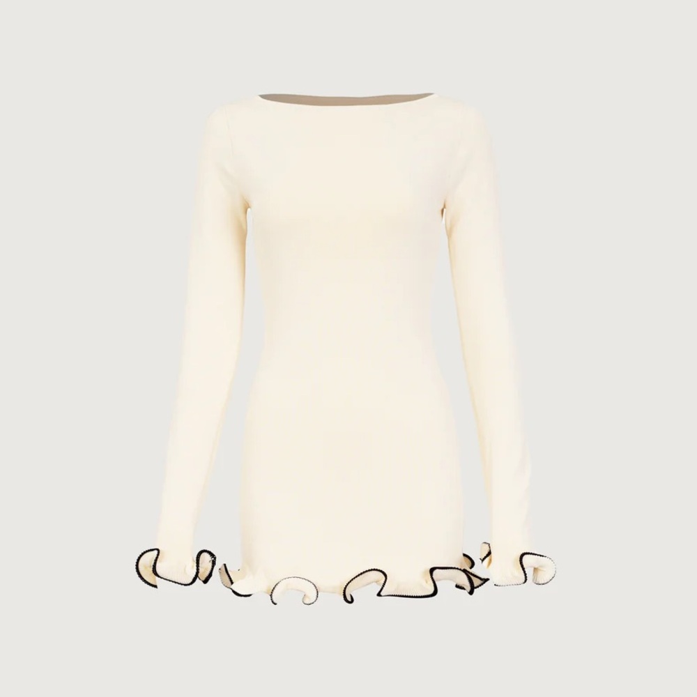 Ruffle Hem Mini Dress